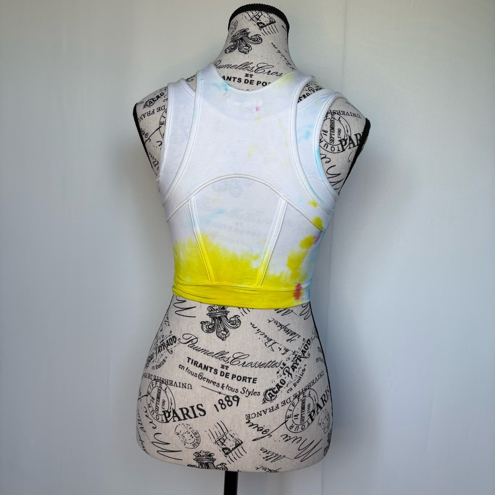 Helmut Lang cutout detail micromodal tie dye bra crop top size P XS - Picture 5 of 15